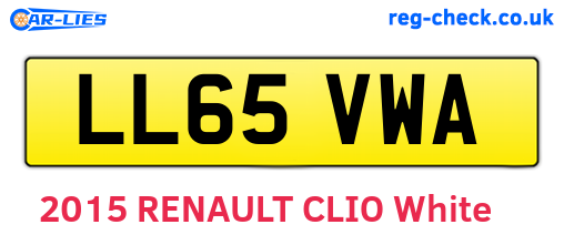 LL65VWA are the vehicle registration plates.
