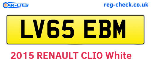 LV65EBM are the vehicle registration plates.