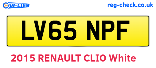 LV65NPF are the vehicle registration plates.