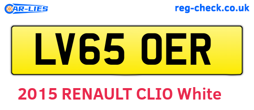 LV65OER are the vehicle registration plates.