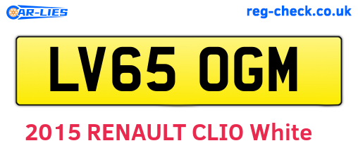 LV65OGM are the vehicle registration plates.
