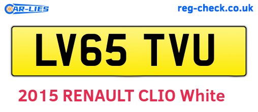 LV65TVU are the vehicle registration plates.
