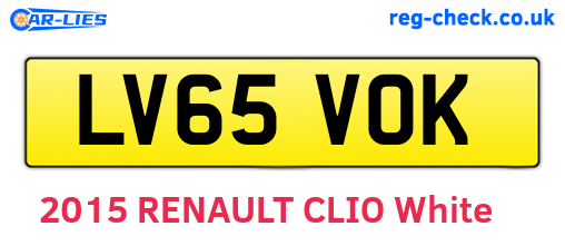 LV65VOK are the vehicle registration plates.