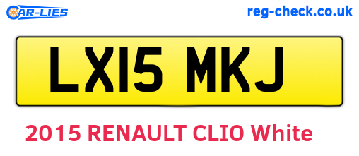 LX15MKJ are the vehicle registration plates.