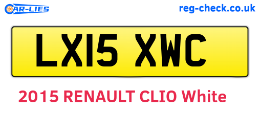 LX15XWC are the vehicle registration plates.