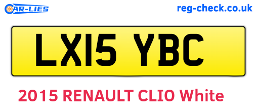 LX15YBC are the vehicle registration plates.