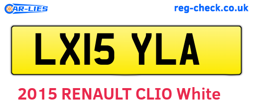 LX15YLA are the vehicle registration plates.
