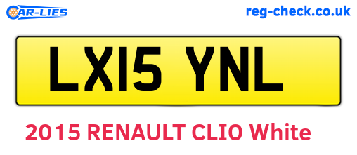 LX15YNL are the vehicle registration plates.