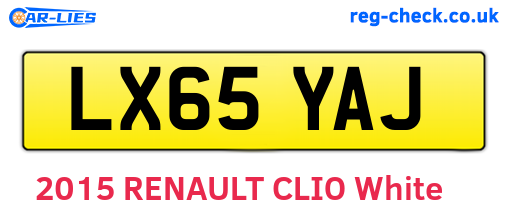 LX65YAJ are the vehicle registration plates.