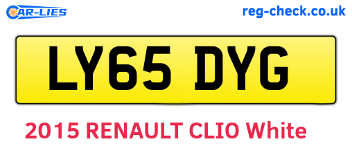 LY65DYG are the vehicle registration plates.