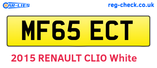 MF65ECT are the vehicle registration plates.