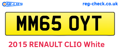 MM65OYT are the vehicle registration plates.