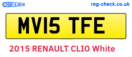 MV15TFE are the vehicle registration plates.