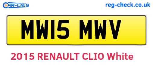 MW15MWV are the vehicle registration plates.