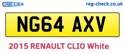 NG64AXV are the vehicle registration plates.
