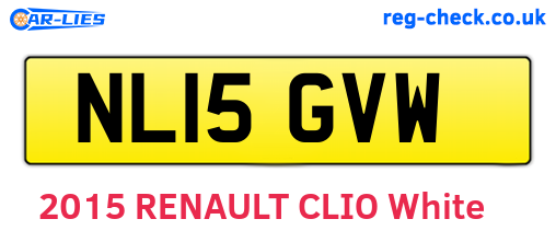 NL15GVW are the vehicle registration plates.