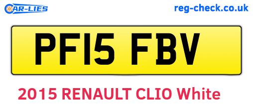 PF15FBV are the vehicle registration plates.