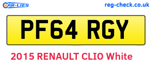PF64RGY are the vehicle registration plates.