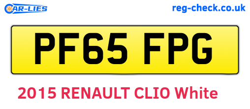 PF65FPG are the vehicle registration plates.