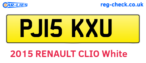 PJ15KXU are the vehicle registration plates.