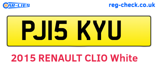 PJ15KYU are the vehicle registration plates.