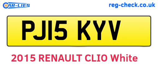PJ15KYV are the vehicle registration plates.