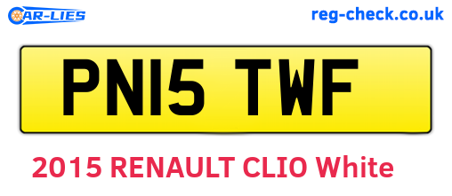 PN15TWF are the vehicle registration plates.