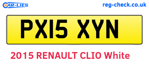 PX15XYN are the vehicle registration plates.
