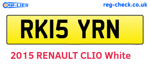 RK15YRN are the vehicle registration plates.