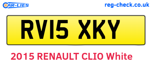RV15XKY are the vehicle registration plates.