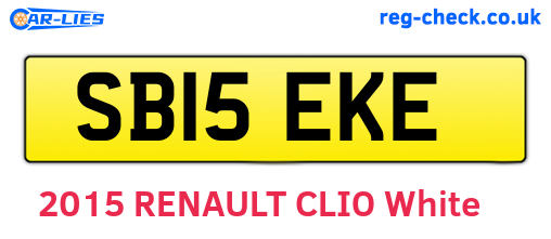 SB15EKE are the vehicle registration plates.