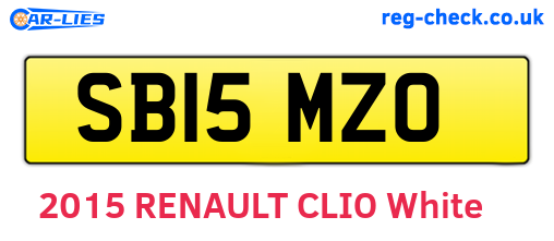 SB15MZO are the vehicle registration plates.
