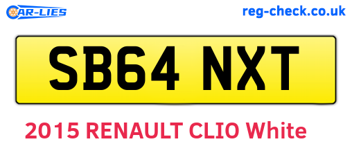SB64NXT are the vehicle registration plates.