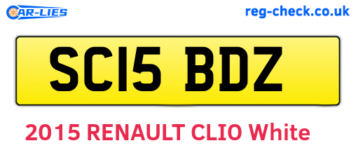 SC15BDZ are the vehicle registration plates.
