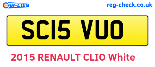 SC15VUO are the vehicle registration plates.