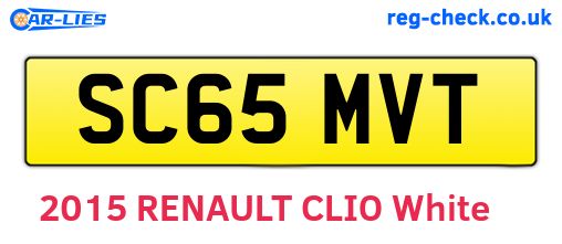 SC65MVT are the vehicle registration plates.