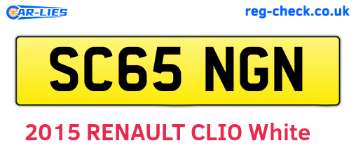 SC65NGN are the vehicle registration plates.