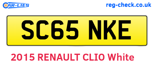 SC65NKE are the vehicle registration plates.
