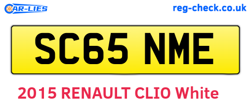 SC65NME are the vehicle registration plates.