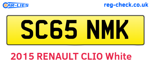 SC65NMK are the vehicle registration plates.
