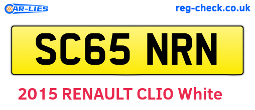 SC65NRN are the vehicle registration plates.