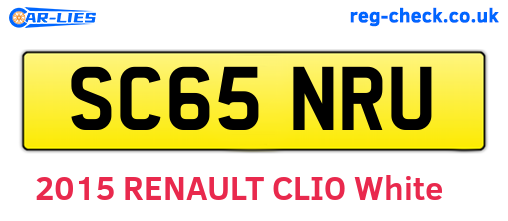 SC65NRU are the vehicle registration plates.