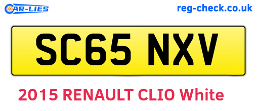 SC65NXV are the vehicle registration plates.