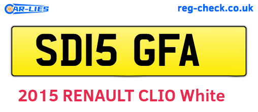 SD15GFA are the vehicle registration plates.