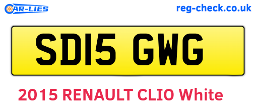 SD15GWG are the vehicle registration plates.