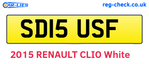 SD15USF are the vehicle registration plates.