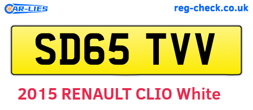 SD65TVV are the vehicle registration plates.