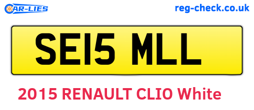 SE15MLL are the vehicle registration plates.