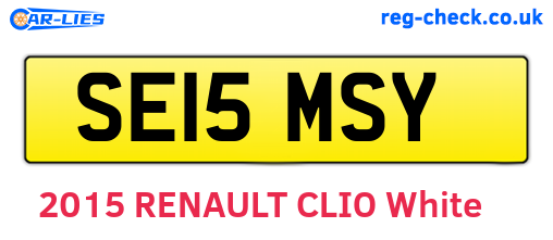 SE15MSY are the vehicle registration plates.