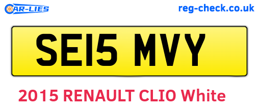 SE15MVY are the vehicle registration plates.